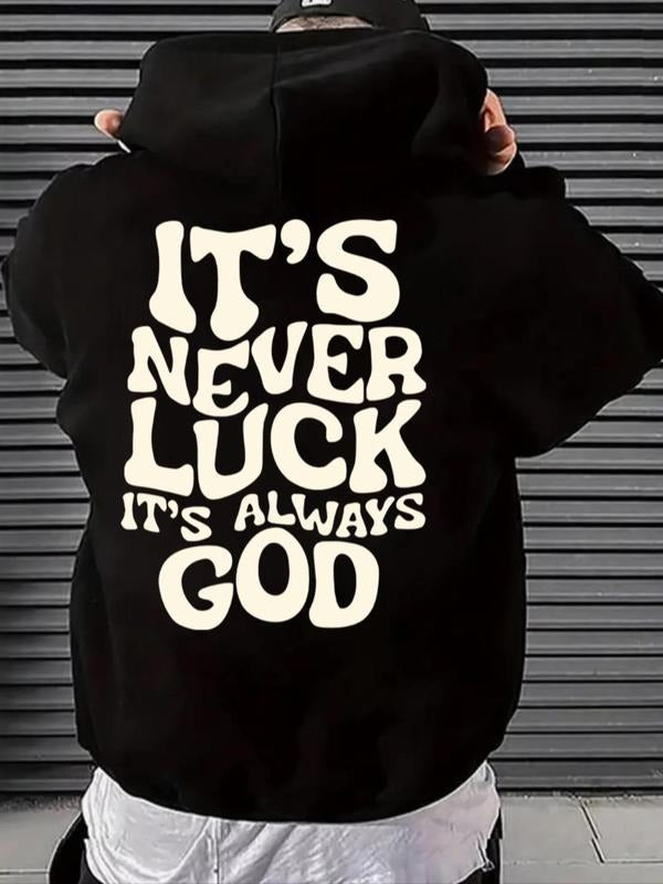 Men'WB shield Letter Print Drawstring Hoodie, Casual Regular Fit Long Sleeve Pocket Hooded Sweatshirt for Fall & Winter,...