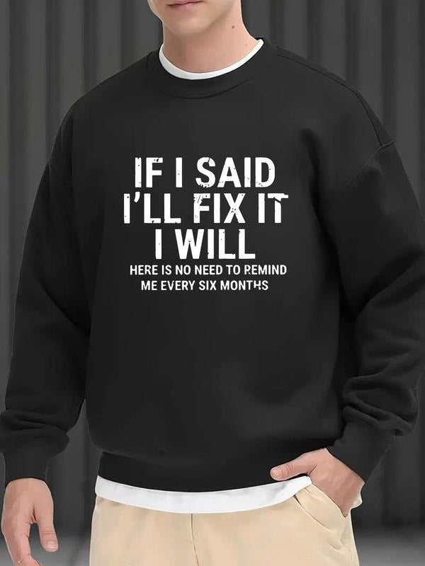 Men'WB shield Letter Print Drop Shoulder TNF Lined Sweatshirt, Regular Fit Casual FOG Comfy Long Sleeve Round Neck...