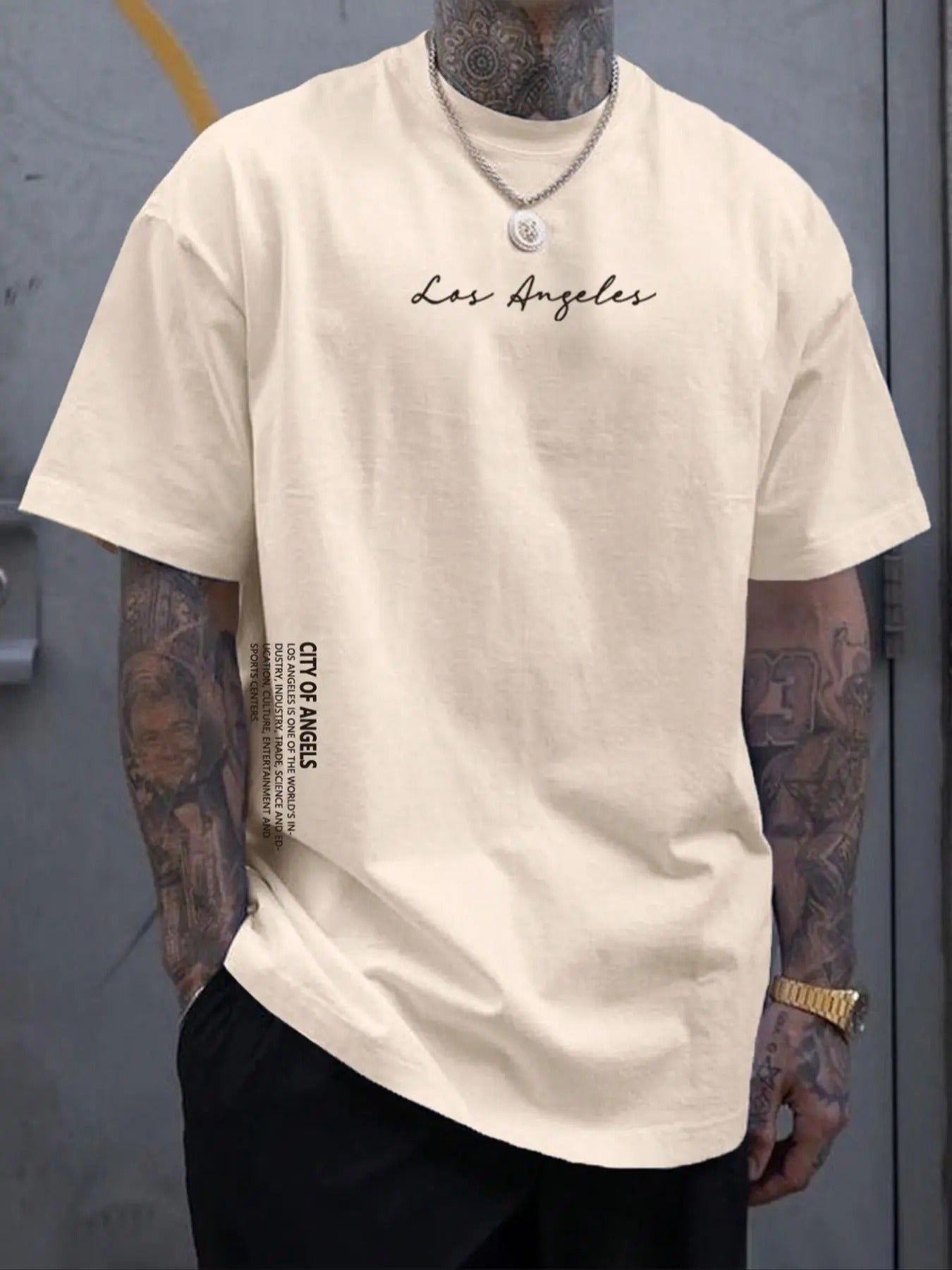 Men'WB shield Letter Print Drop Shoulder Tee, Regular Fit Casual FOG Comfy Round Neck Short Sleeve T-Shirt for Summer,...