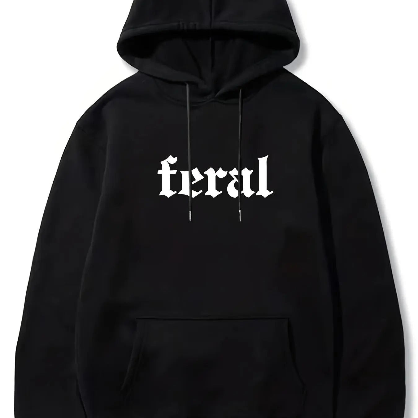 Men'WB shield Letter Print Hoodie, Casual Regular Fit Long Sleeve Hooded Sweatshirt for Fall & Winter, Men'WB shield Top...