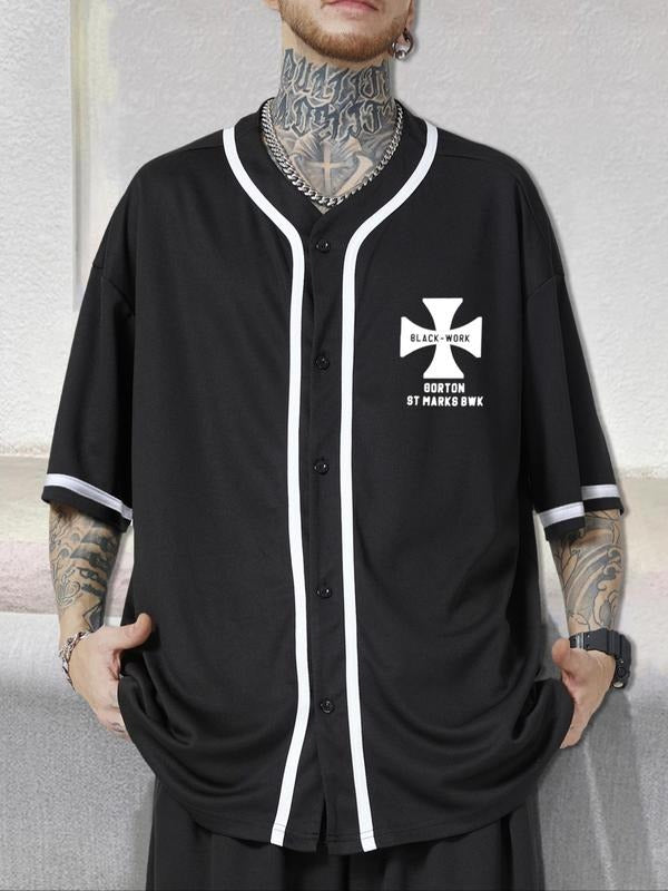 Men'WB shield Letter Print Pajama Tee, Regular Fit Casual Comfy Short Sleeve T-shirt for Summer, Men'WB shield Sleepwear...
