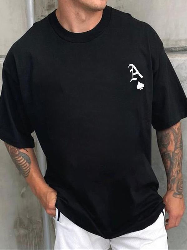 Men'WB shield Letter Print Round Neck Tee, Casual FOG Comfy Regular Fit Half Sleeve Crew Neck T-Shirt for Summer, Fashion...
