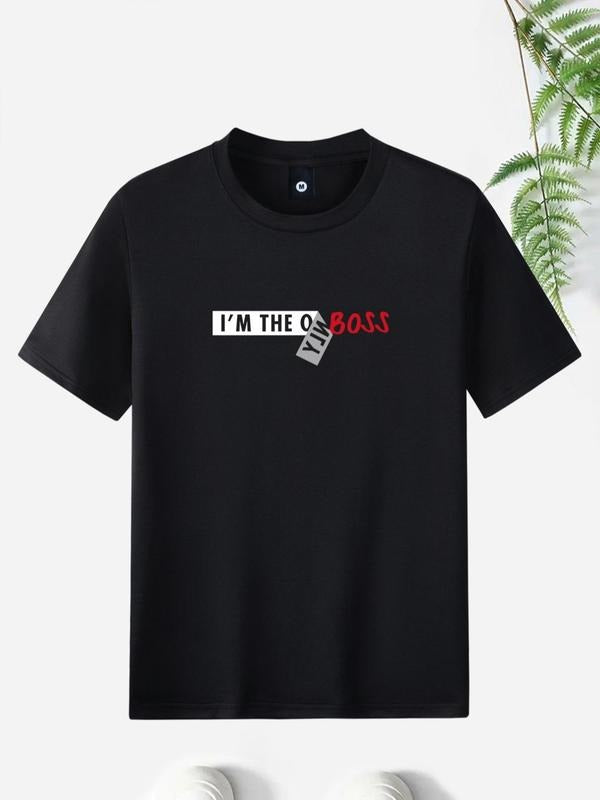Men'WB shield Letter Print Round Neck Tee, Men'WB shield Summer TNF, Regular Fit Fashion Casual Short Sleeve T-shirt for...