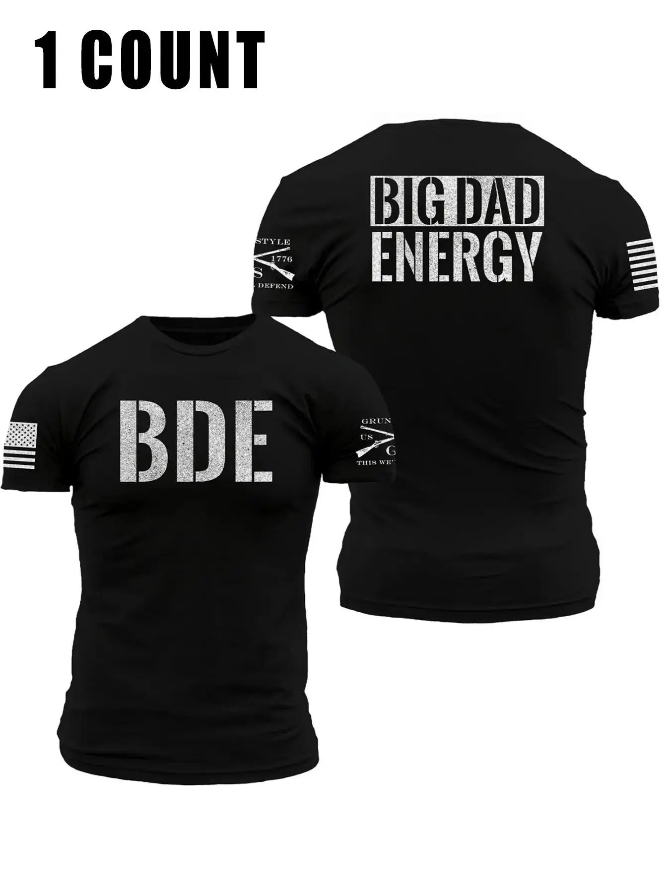 Men'WB shield Letter Print Round Neck Tee, Regular Fit Casual Short Sleeve Crew Neck T-Shirt for Summer, Fashion Men'WB...
