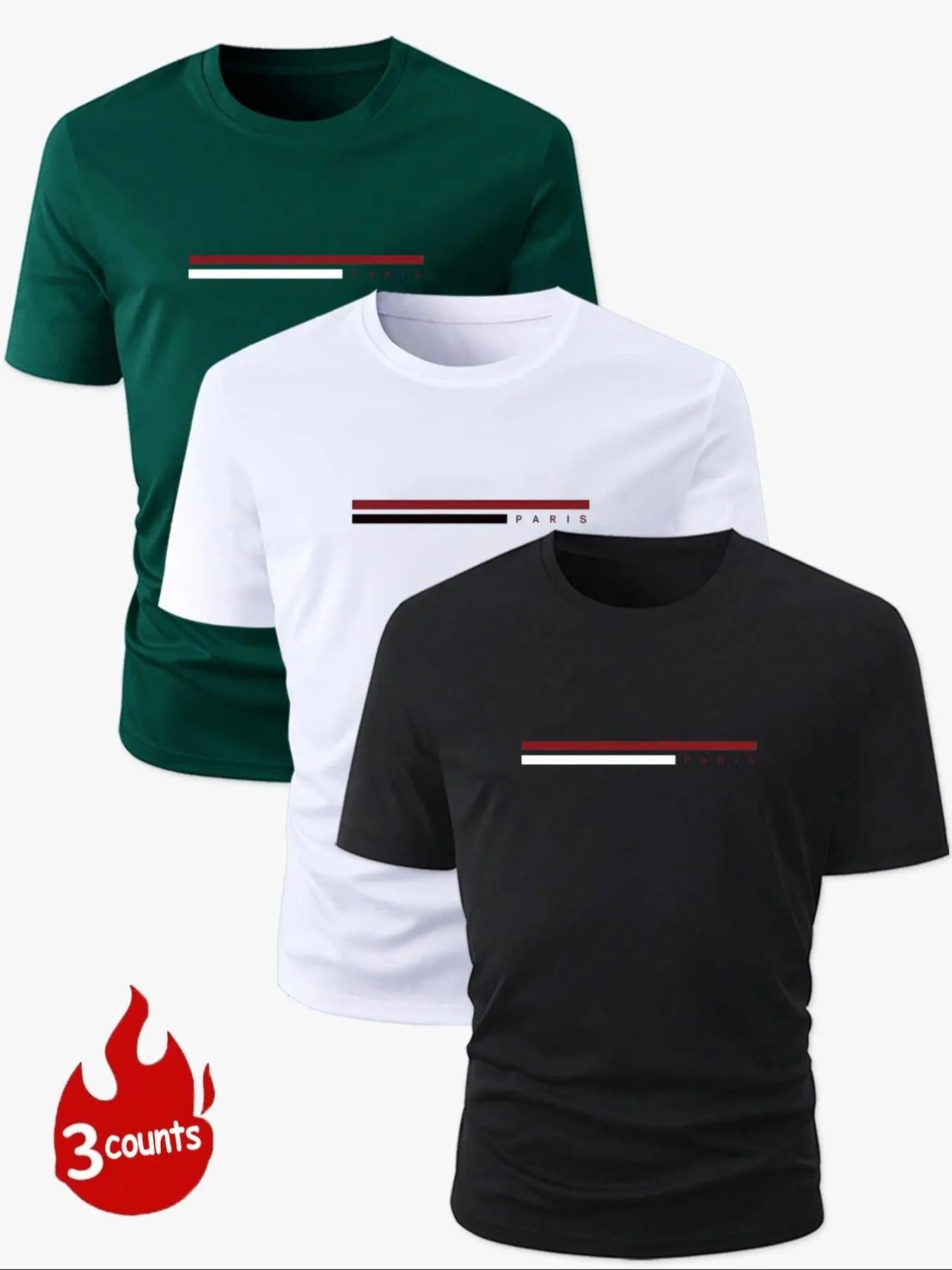 Men'WB shield Letter Print Round Neck Tee, Regular Fit Casual Short Sleeve T-shirt for Summer, Men'WB shield Top for...