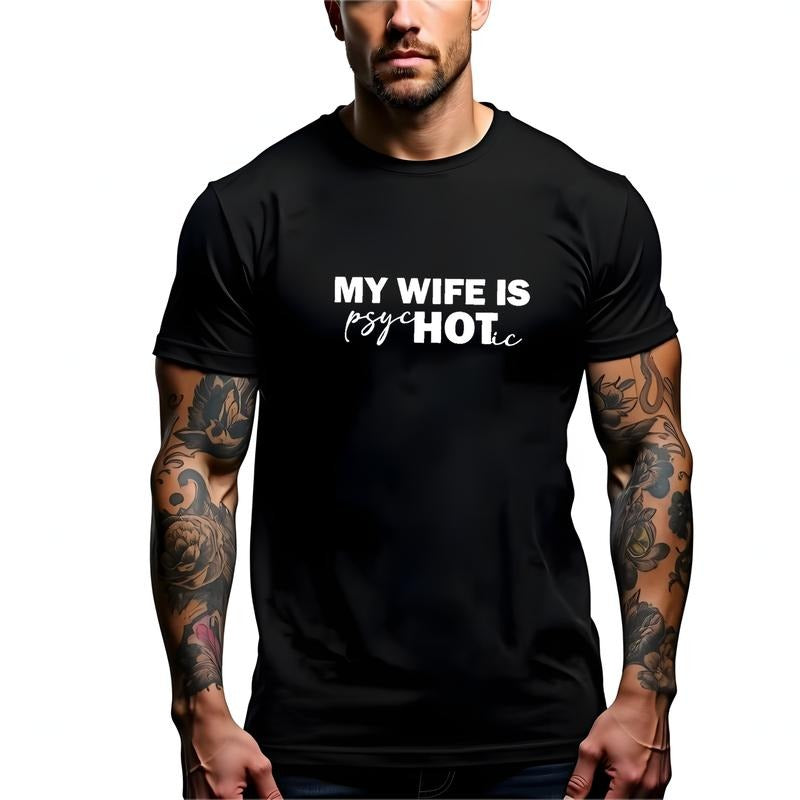 Men'WB shield Letter Print Round Neck Tee, Regular Fit Short Sleeve Crew Neck T-Shirt For Daily Wear, Casual Summer Top...