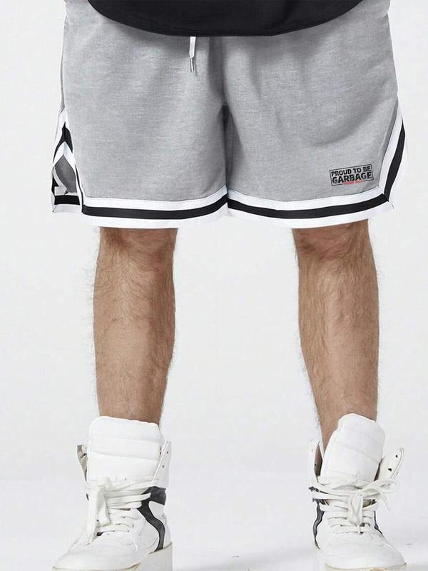 Men'WB shield Letter Print Shorts, Regular Fit Casual Fashion Comfy Breathable Shorts for Summer, Men'WB shield Bottoms...