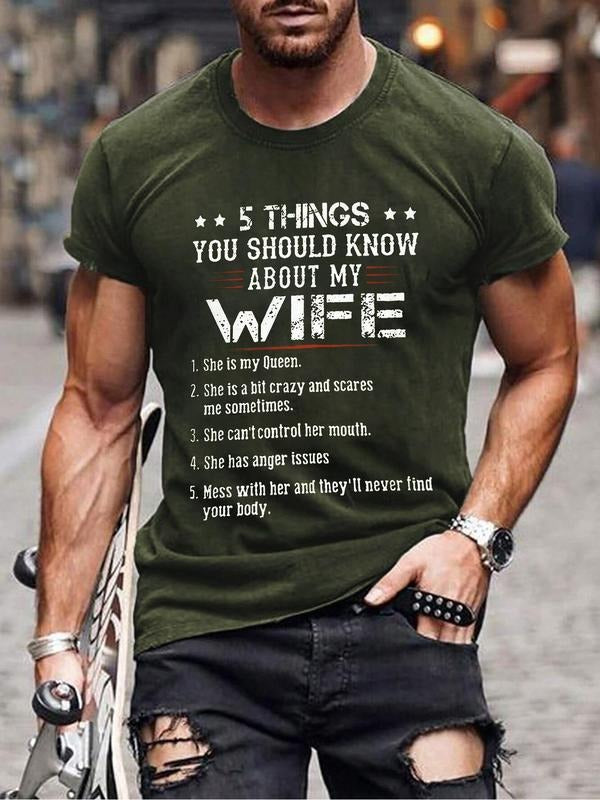 Men'WB shield Loose Letter & Figure Print Round Neck Tee, Street Short Sleeve T-shirt for Daily Vacation Outdoor Wear,...