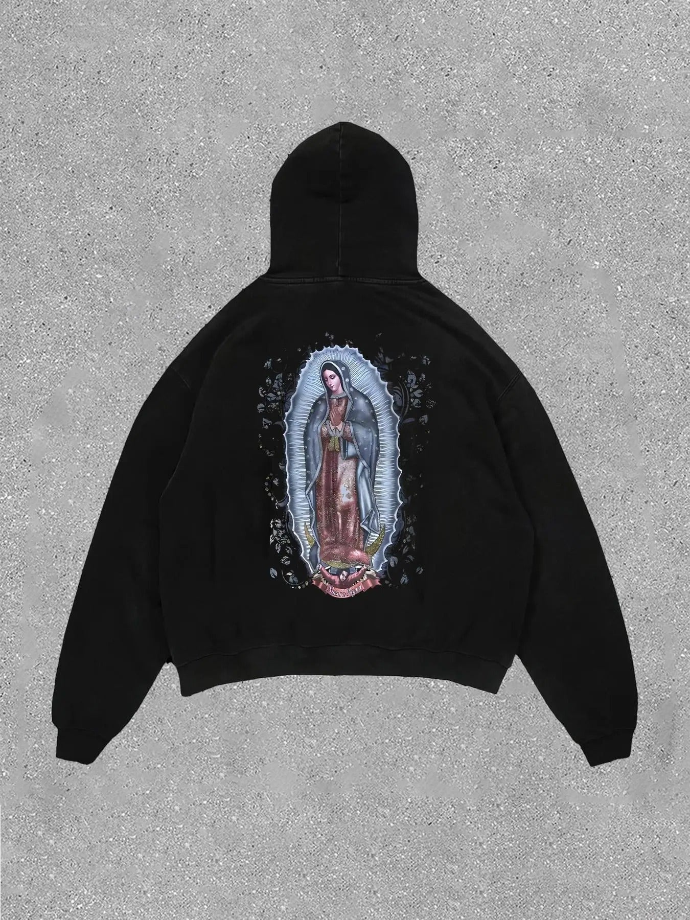 Men'WB shield Mary Print Hoodie, Regular Fit Casual Long Sleeve Hooded Sweatshirt for Spring & Fall, Fashion Men'WB...