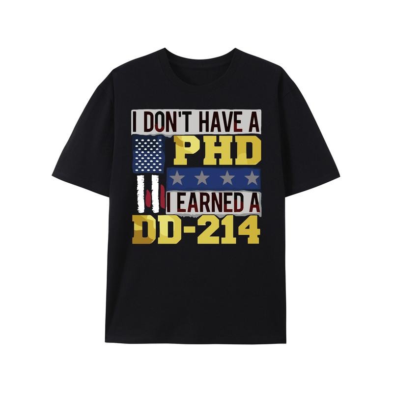 Men'WB shield Oversized DD-214 Military T-Shirt