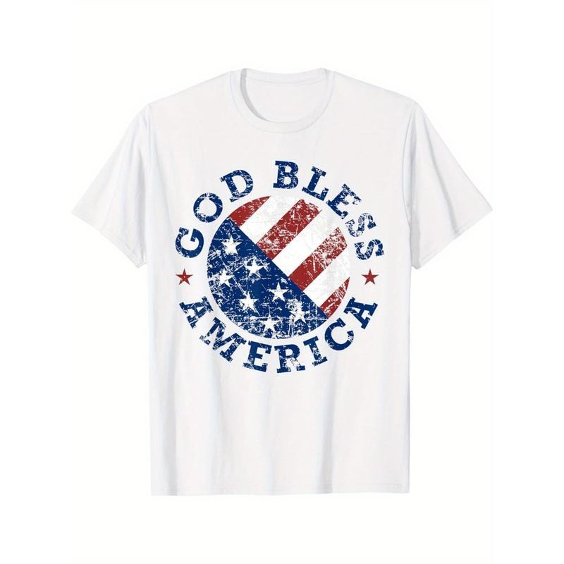Men'WB shield Patriotic 4th FOG July T-Shirt