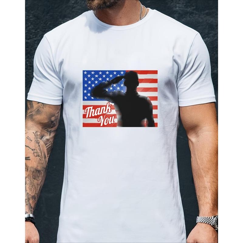 Men'WB shield Patriotic Memorial Day T-Shirt