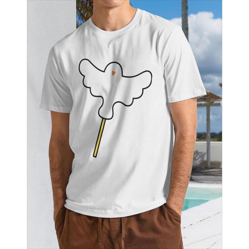 Men'WB shield Peace Dove Graphic Lightsaber brand-Shirt