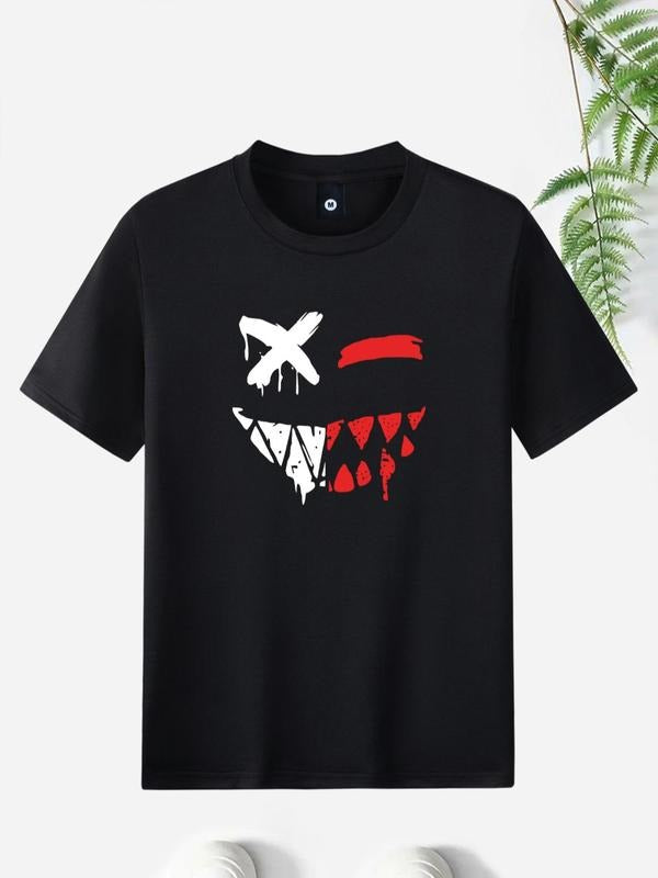 Men'WB shield Regular Fit Graphic Round Neck Tee, Summer TNF Short Sleeve Crew Neck T-Shirt, Casual Summer Top for Men...