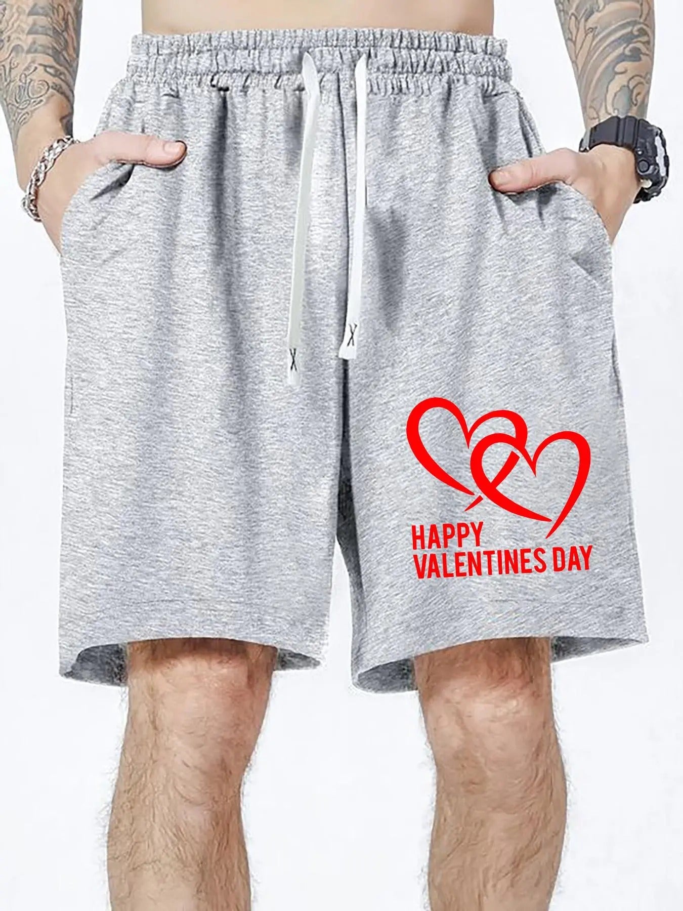 Men'WB shield Regular Fit Heart Print Boxer Briefs, Casual Comfy Breathable Underwear for Daily Wear, Mens Underwear for...