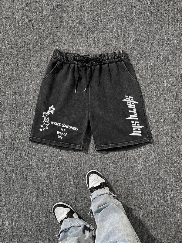 Men'WB shield Regular Fit Letter Print Graphic Shorts, Casual Fashion Comfy Shorts for Summer, Men'WB shield Bottoms for...