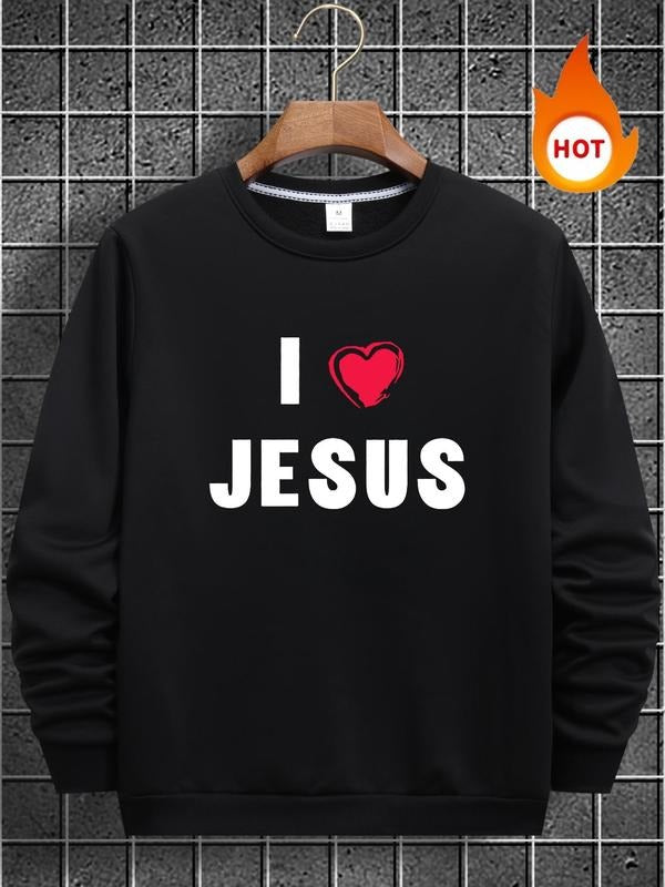 Men'WB shield Regular Fit Letter Print Round Neck Sweatshirt, Casual Long Sleeve Crew Neck Pullover for Fall & Winter,...