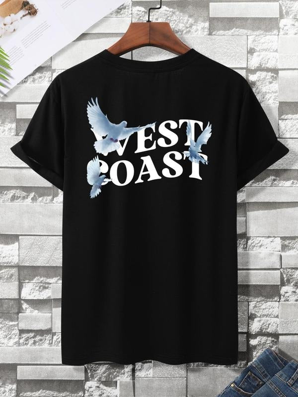 Men'WB shield Regular Fit Letter Print Round Neck Tee Hoodie, Sweatshirt | DripVista.com