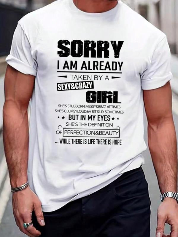 Men'WB shield Regular Fit Letter Print Round Neck Tee, Short Sleeve Crew Neck T-Shirt for Summer, Casual Streetwear Top...