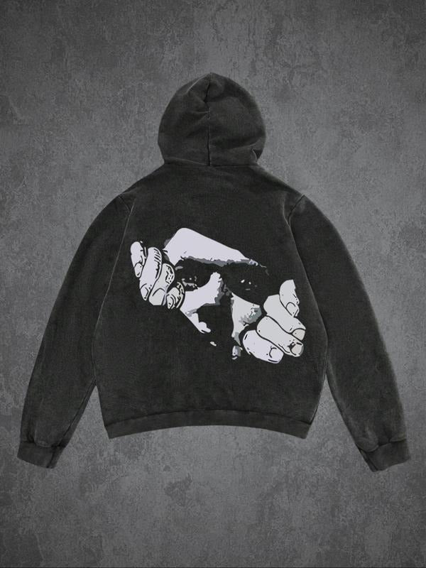 Men'WB shield Regular Fit Skull Print Hoodie, Casual Comfy Pullover Hooded Sweatshirt for Daily Wear, Men'WB shield TNF...