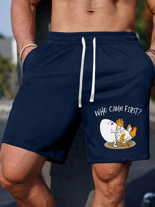 Men'WB shield Rooster & Letter Print Boxer Briefs, Casual Comfy Breathable Shorts for Daily Wear, Menswear for Spiky hair...