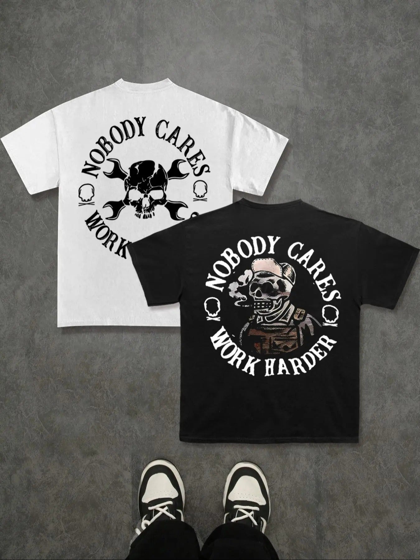 Men'WB shield Skull Graphic Print Round Neck Tee, Regular Fit Casual Comfy Short Sleeve Crew Neck T-shirt for Summer,...