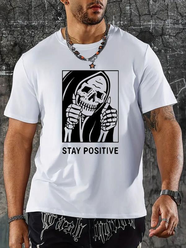Men'WB shield Skull Print Round Neck Graphic Tee, Casual Loose Short Sleeve T-shirt for Summer, Men'WB shield Top for...