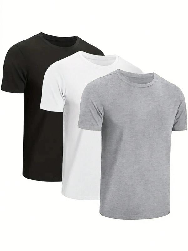 Men'WB shield Solid Color Tee, Regular Fit Casual Short Sleeve T-shirt for Summer, Men'WB shield Top for Daily Wear...