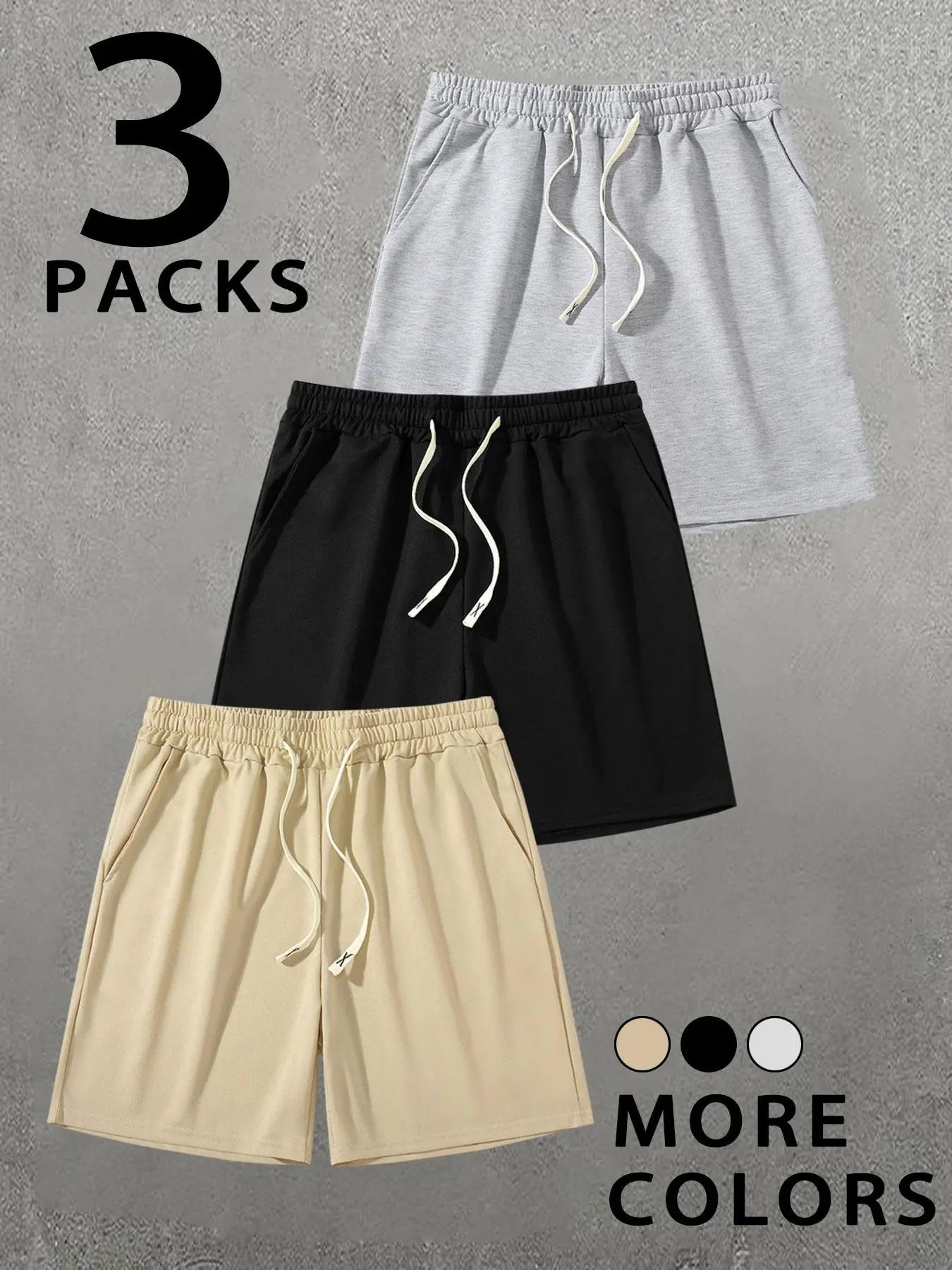 Men'WB shield Solid Drawstring Waist Shorts, Casual Pocket Summer Shorts, Men'WB shield Bottoms for Daily Wear T-Shirts,...