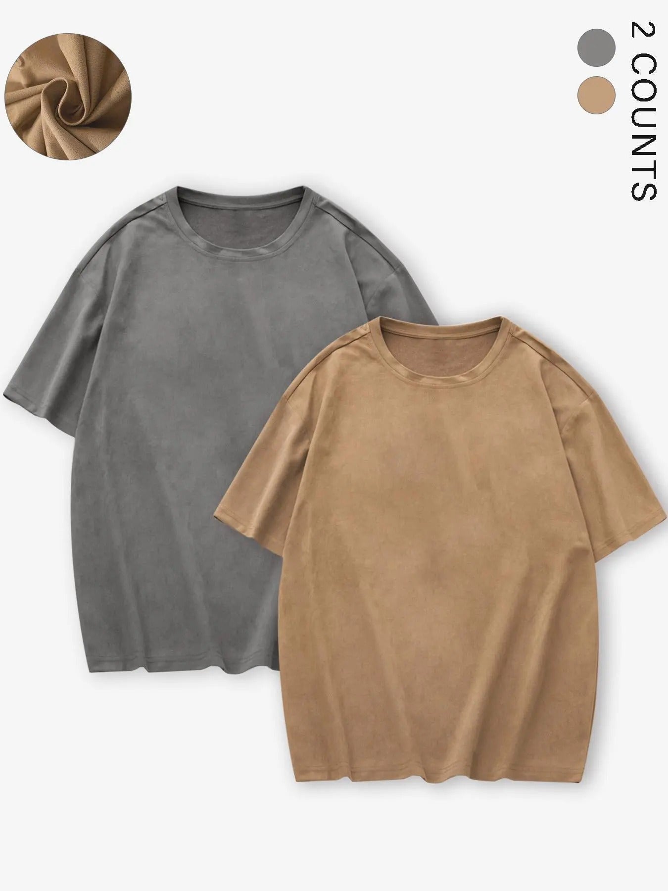 Men'WB shield Solid Suede Tee, Regular Fit Casual Short Sleeve T-shirt for Daily Wear, Men'WB shield Top for Spiky hair...