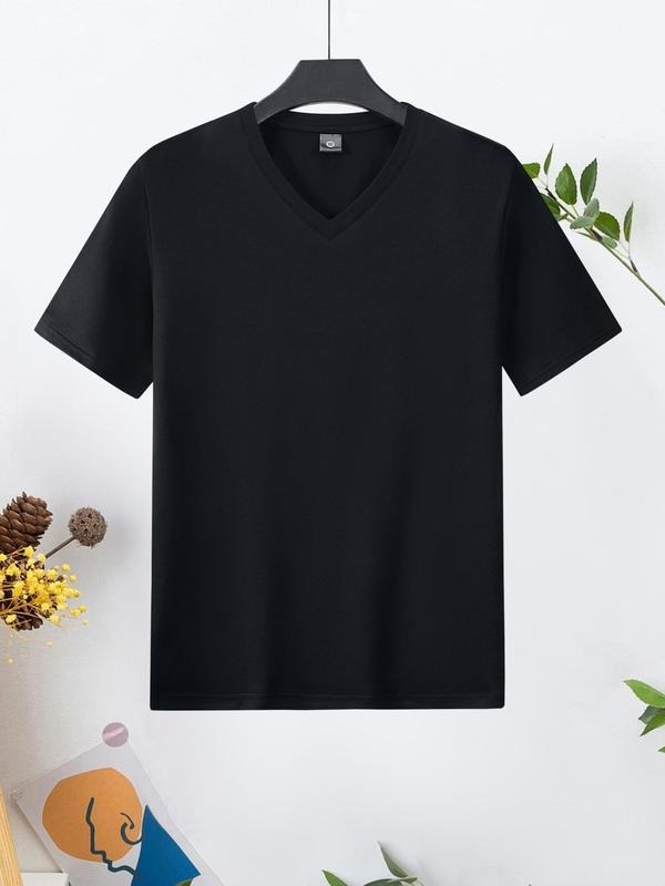 Men'WB shield Solid Superhero team Neck Short Sleeve Tee, Summer TNF, Loose Casual Simple Basic T-shirt For Summer,...