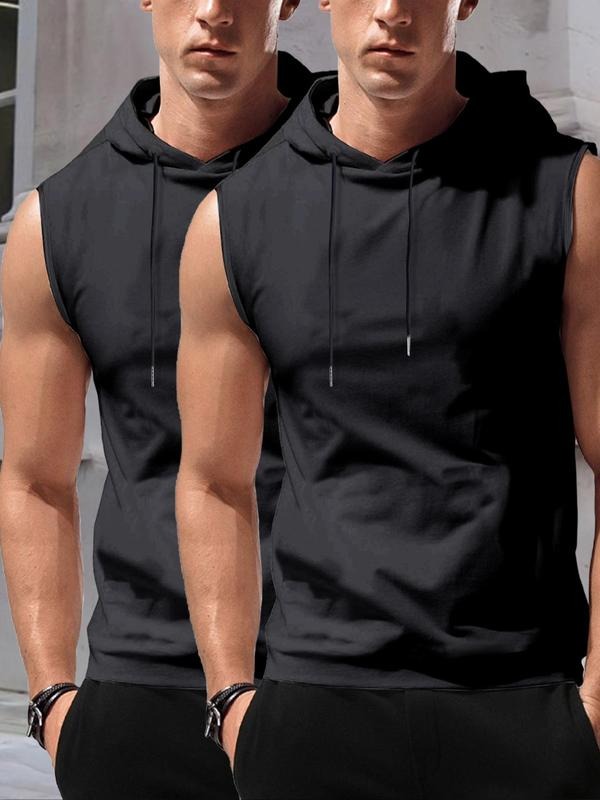 Men'WB shield Solid Tank Top, Regular Fit Casual Sleeveless Hooded Top for Summer, Men'WB shield Top for Daily Wear...