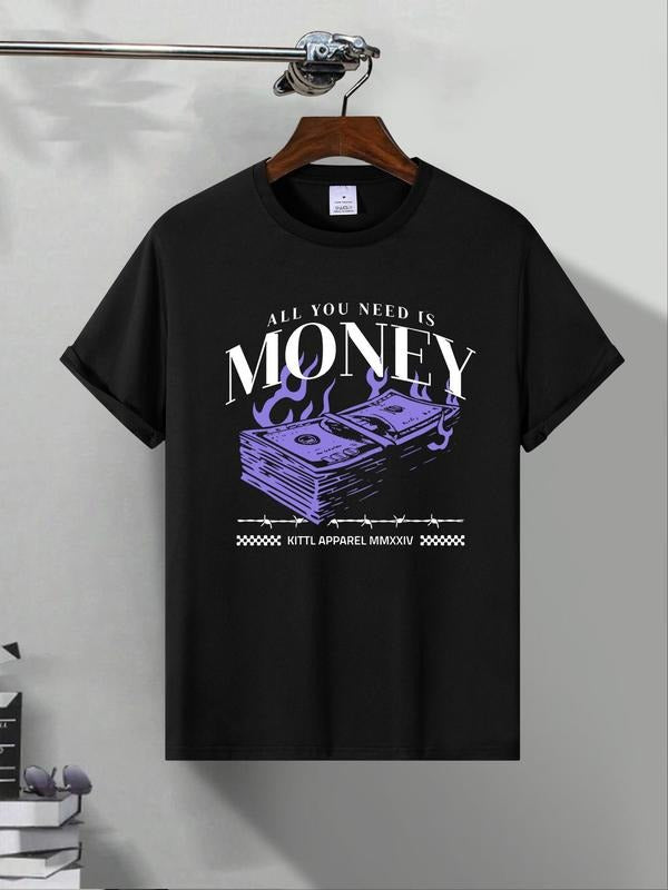 Men'WB shield Straw hat pirates & Letter Print Round Neck Graphic Tee, Regular Fit Casual Short Sleeve T-shirt for...