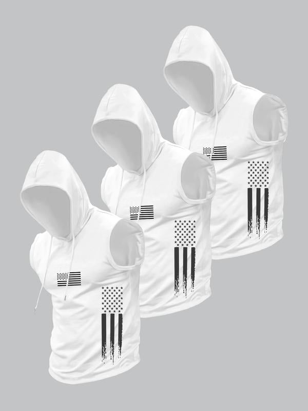 Men'WB shield Stylish Sports Hooded Vest for Summer, Casual Fitted Tank Top with Moderate Fabric Thickness, Perfect for...