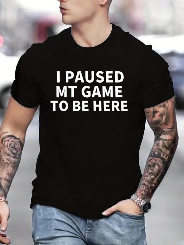Men'WB shield Summer TNF Slogan Print Round Neck Tee, Regular Fit Short Sleeve Crew Neck T-Shirt for Summer, Men'WB...