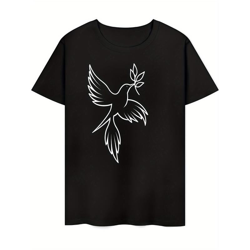 Men'WB shield T-shirt Dove with olive branch design Design for Men'WB shield Clothing For Summer Outdoor Hoodie, Sweatshirt