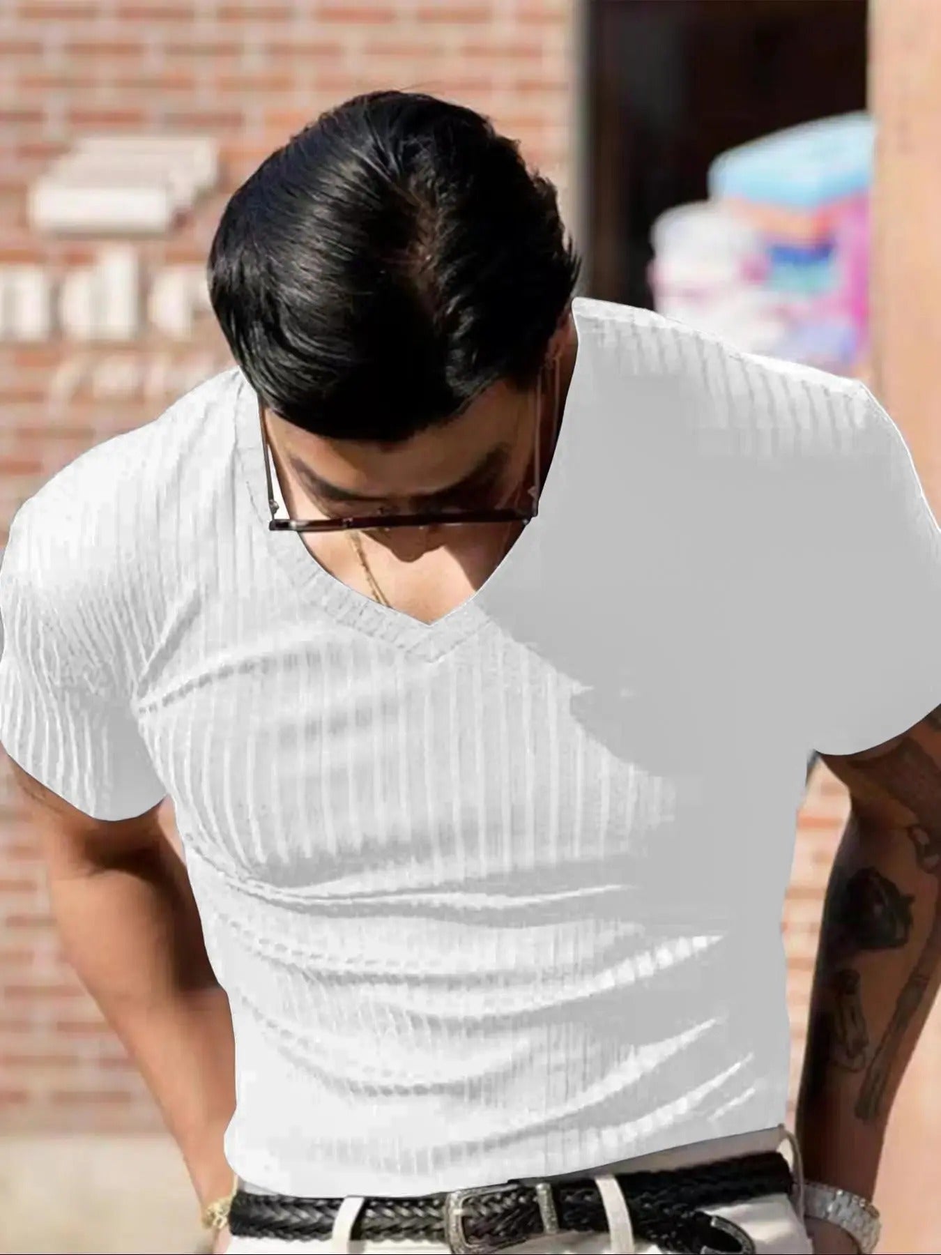 Men'WB shield Textured Superhero team Neck Tee, Casual Regular Fit Short Sleeve T-Shirt for Summer, Men'WB shield Top for...