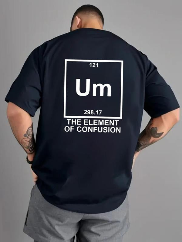 Men'WB shield Umn Element Print Round Neck Graphic Tee, Regular Fit Casual Short Sleeve T-shirt for Daily Wear, Men'WB...