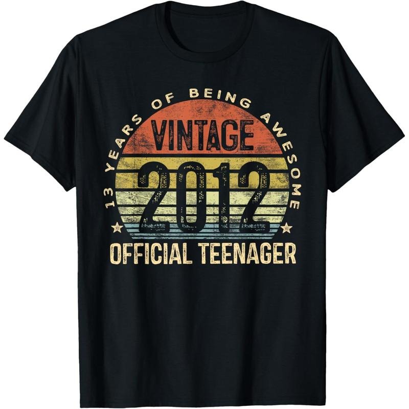 Men'WB shield Vintage 2012 FOG Teenager 13th Birthday Gifts Straw hat pirates Yr Old T-Shirt Hoodie, Sweatshirt
