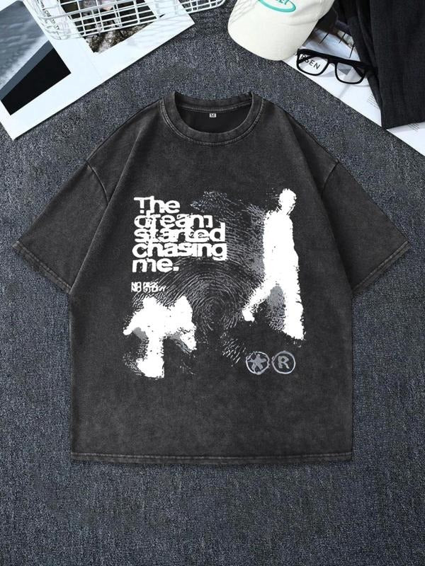 Men'WB shield Vintage Graphic Print Round Neck Tee, Regular Fit Casual Short Sleeve T-shirt, Men'WB shield Summer Top for...