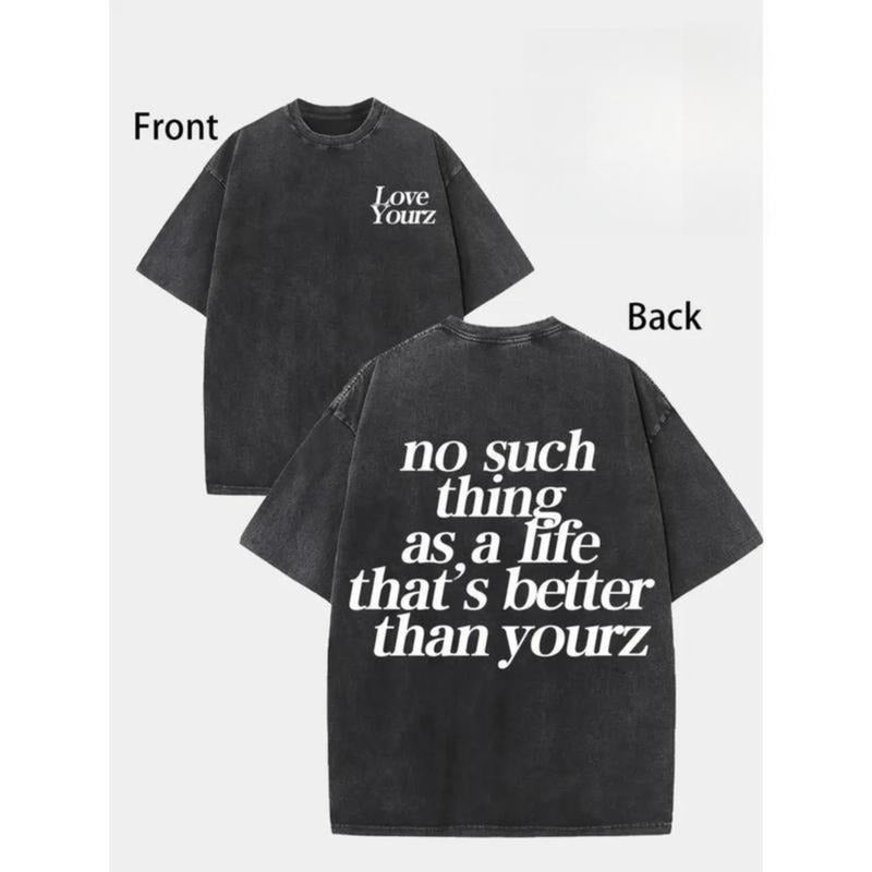 Men'WB shield Washed Cotton Pure Cotton T-shirt with Front Gunpla brand Back Printed Patterns