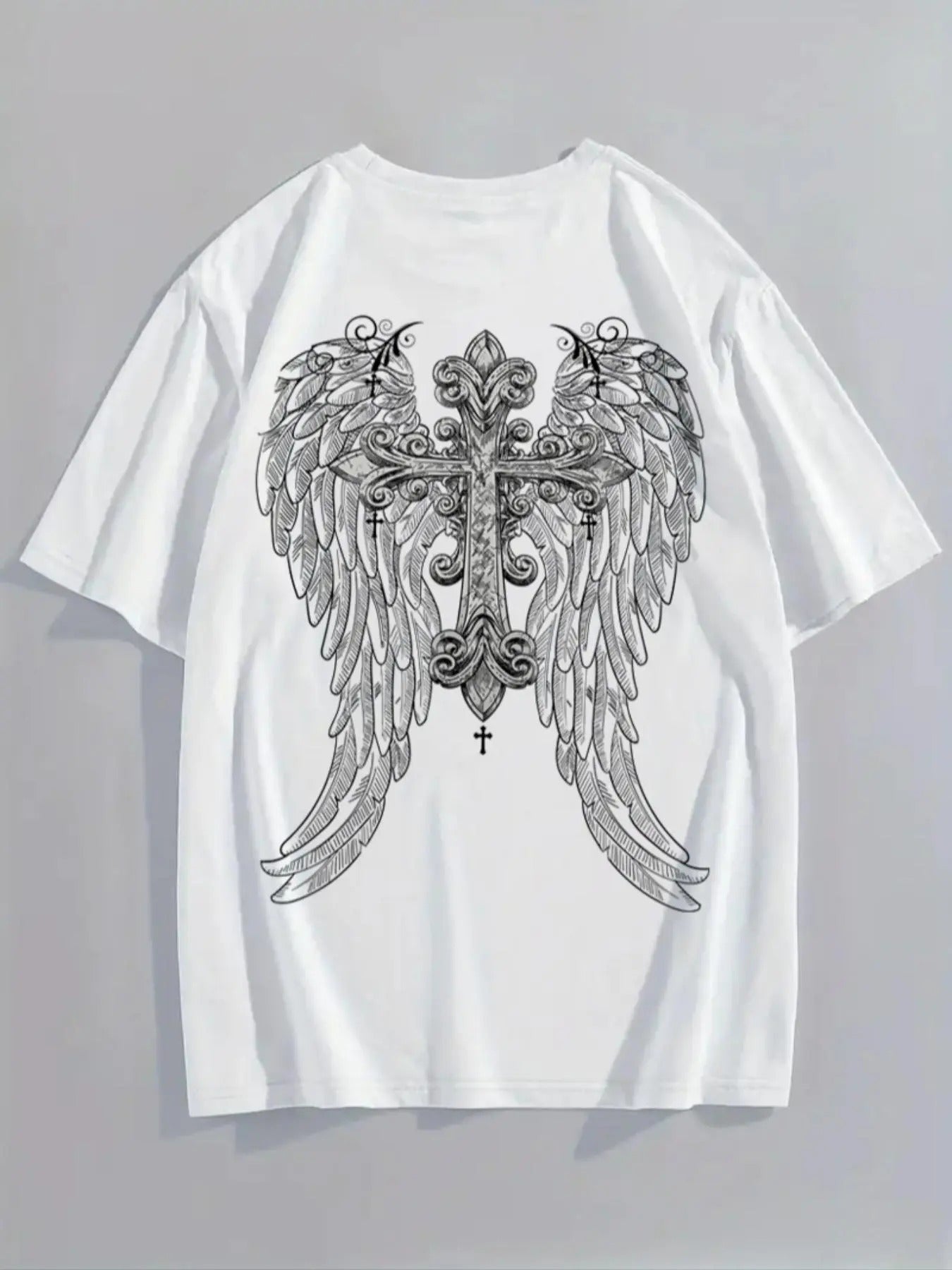 Men'WB shield Wings Graphic Print Round Neck Tee, Summer TNF Regular Fit Casual Fashion Short Sleeve T-shirt for Summer...