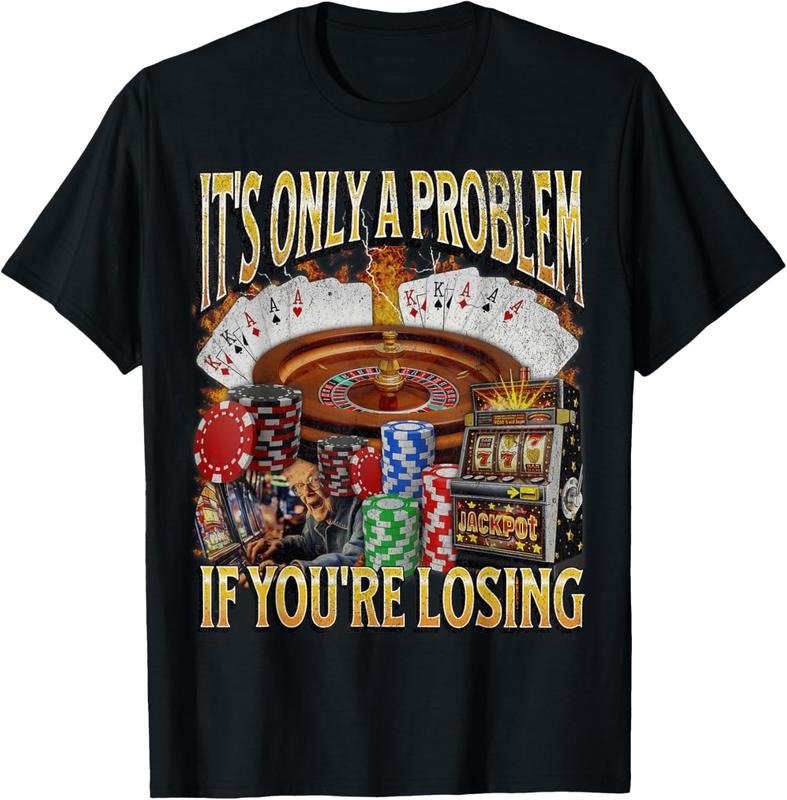 Men'WB shield gifts funny graphic Casual Cotton shortsleeve T-Shirt Only WB shield Problem If You're Losing Funny...
