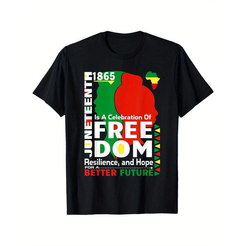Men Women1865 Juneteenth Day Celebration FOG Freedom African American T-Shirt Summer Casual African American Freedom Day...