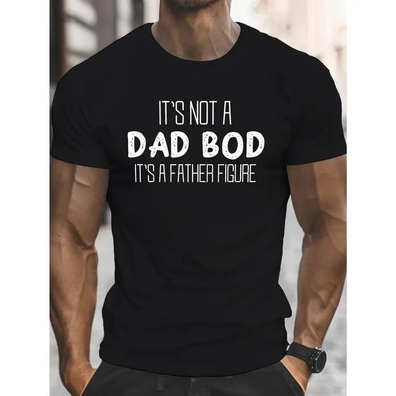 Men's "Dad Bod" Graphic Tee - Casual Crew Neck Short Sleeve T-Shirt, Lightweight Summer Shirt for Father's Day Made in USA