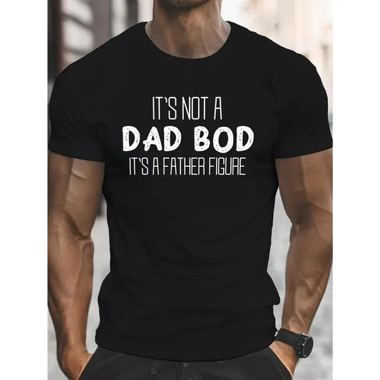Men's "Dad Bod" Graphic Tee - Casual Crew Neck Short Sleeve T-Shirt, Lightweight Summer Shirt for Father's Day Made in USA