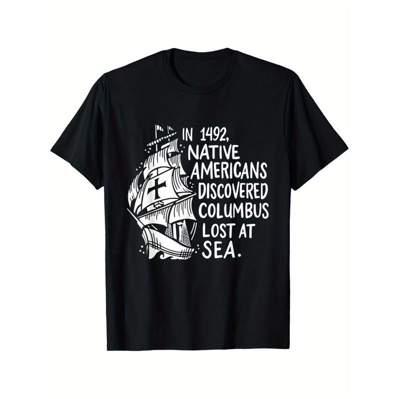 Men's Breathable 100% Cotton T-Shirt - Crew Neck, Short Sleeve, Comfortable Fit, Graphic Print, Retro Design, Ideal for Indoor and Outdoor Activities, Perfect Gift for Dad, Husband, Grandpa, Family, Black, Gift for Men, S-XXXL Made in USA