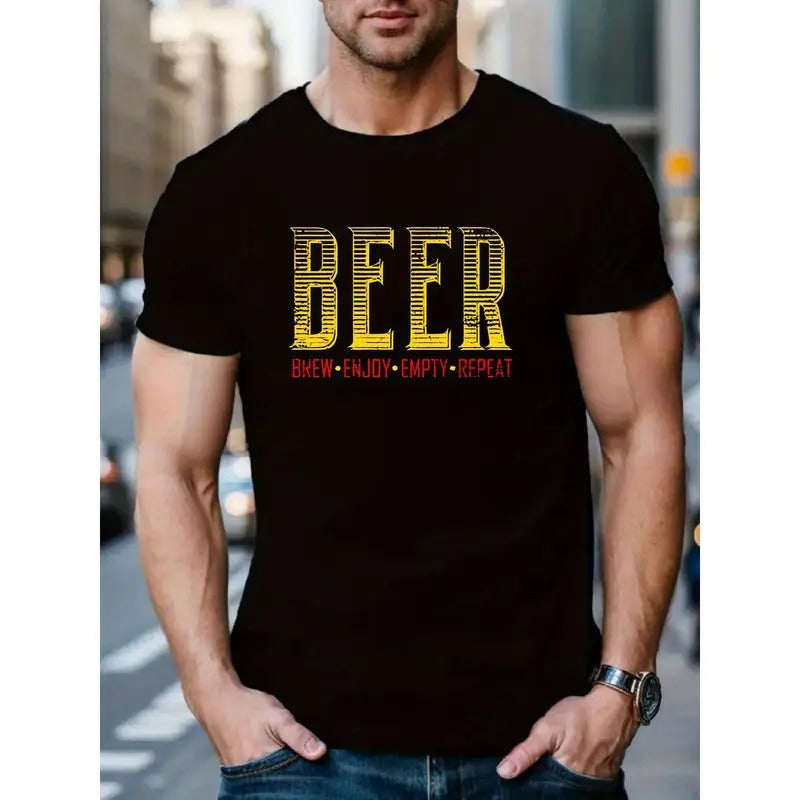 Men's Casual Short Sleeve T-Shirt - Summer Outdoor Relaxation Top MADE IN USA Hoodie, Sweatshirt | DripVista.com