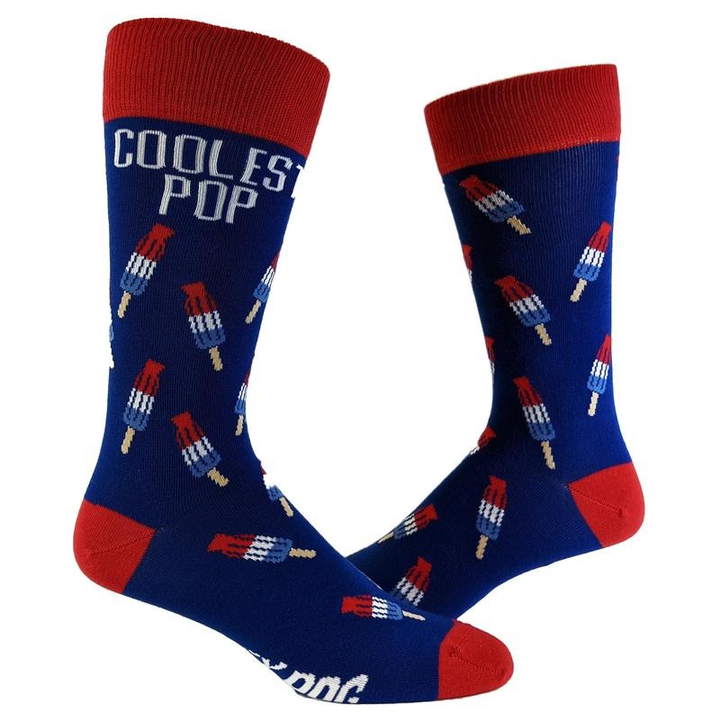 Men's Coolest Pop Socks Funny Father's Day Summer Popsicle Novelty Humor Footwear Funny Graphic Socks Comfortable Fitted...