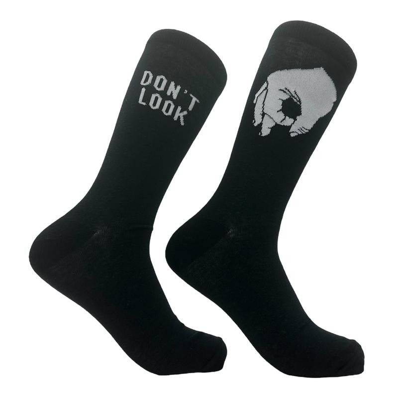 Men's Dont Look Socks Funny Sarcastic The Game Graphic Novelty Footwear for Men Funny Graphic Socks Comfortable Fitted...